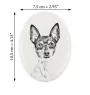 Toy Fox Terrier, American Toy Terrier, Amertoy - commemorative plaque with a photo of a dog, tombstone with a print, personalized oval plaque from the Art-Dog brand