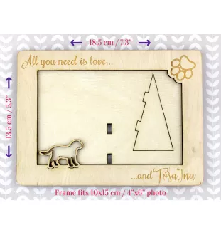 Tosa Inu, Tosa-Ken, Japanese Mastiff - Photo frame, engraved wooden frame, a lovely gadget for the dog lover by Art-Dog
