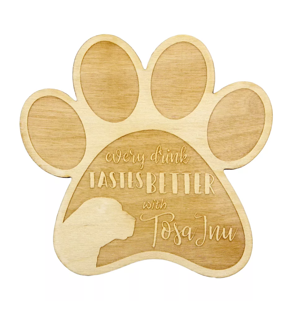 Tosa Inu, Tosa-Ken, Japanese Mastiff - Mug coaster, engraved coaster with dog, gift for dog lover by Art-Dog brand