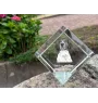 Treeing Walker Coonhound - crystal cube with a photo, photo of a horse in crystal, cubic paperweight from Art-Dog brand