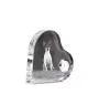 Toy Fox Terrier, American Toy Terrier, Amertoy - crystal clock with a dog picture, heart-shaped shelf clock, personalized standing clock by Art-Dog brand