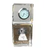 Treeing Walker Coonhound - Kristalluhr mit Foto, Hundebild im Kristall, personalisierte Schreibtischuhr von Art-Dog.
