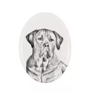 Tosa Inu - une plaque commémorative avec une photo de chien, une plaque funéraire avec une impression, une plaque ovale personnalisée de la marque Art-Dog