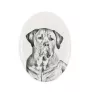Tosa Inu - une plaque commémorative avec une photo de chien, une plaque funéraire avec une impression, une plaque ovale personnalisée de la marque Art-Dog