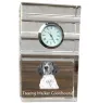 Treeing Walker Coonhound - glass clock with a photo, photo of a dog in crystal, personalized standing office clock by Art-Dog brand