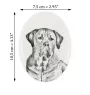 Tosa Inu - une plaque commémorative avec une photo de chien, une plaque funéraire avec une impression, une plaque ovale personnalisée de la marque Art-Dog