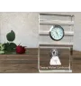 Treeing Walker Coonhound - une horloge en verre avec une photo, une photo de chien dans un cristal, une horloge de bureau personnalisée de la marque Art-Dog