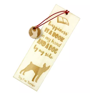 Toy Fox Terrier, American Toy Terrier, Amertoy - Lesezeichen mit Hund, personalisiertes Lesezeichen, Hundeaccessoire für Leser der Marke Art-Dog