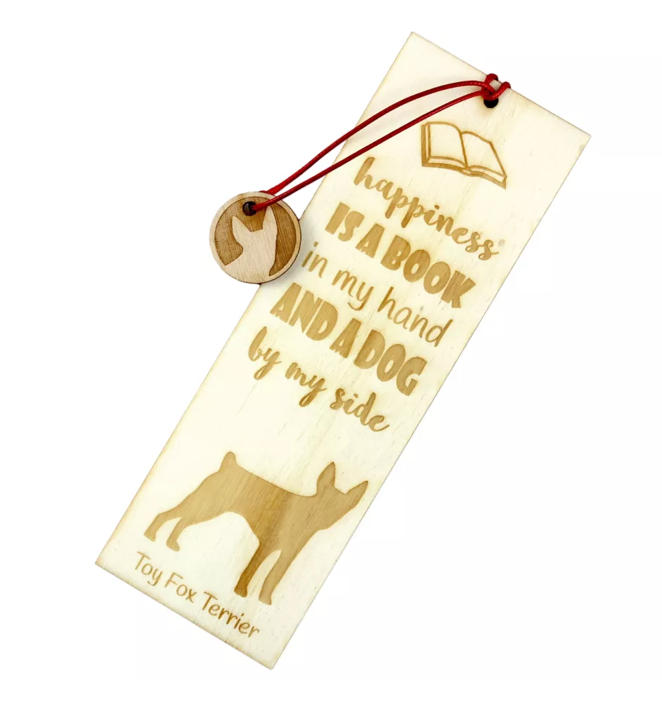 Toy Fox Terrier, American Toy Terrier, Amertoy - Lesezeichen mit Hund, personalisiertes Lesezeichen, Hundeaccessoire für Leser der Marke Art-Dog
