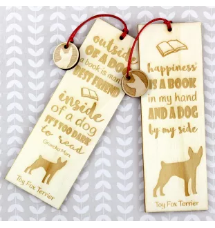 Toy Fox Terrier, American Toy Terrier, Amertoy - Lesezeichen mit Hund, personalisiertes Lesezeichen, Hundeaccessoire für Leser der Marke Art-Dog