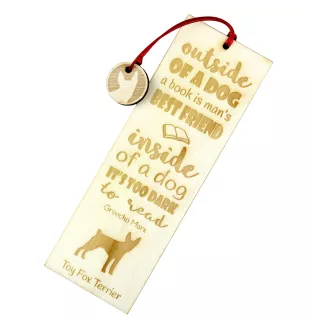 Toy Fox Terrier, American Toy Terrier, Amertoy - dog bookmark, personalized bookmark, gift for bookworm from Art-Dog brand