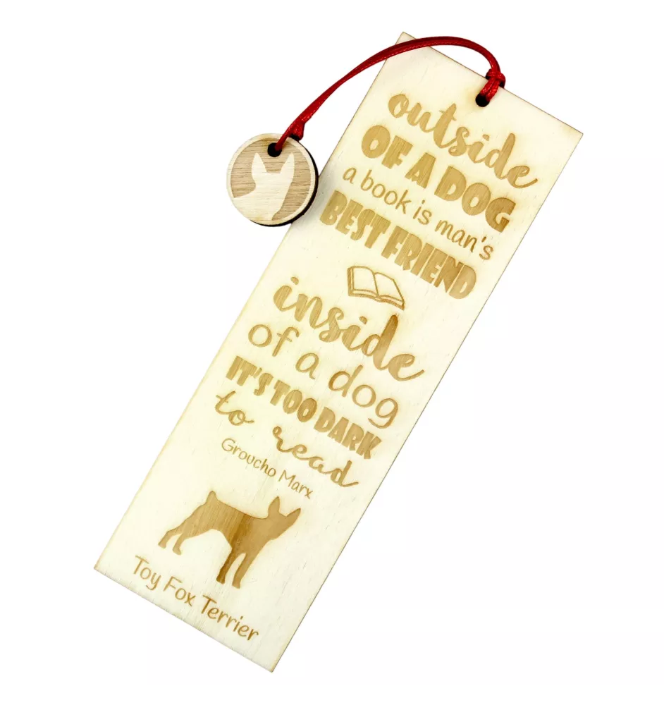 Toy Fox Terrier, American Toy Terrier, Terrier américain de jouet - marque-page pour livre avec chien, marque-page personnalisé, cadeau pour les amateurs de livres de la marque Art-Dog