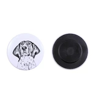Treeing Walker Coonhound - aimant avec un œil de chien, exceptionnellement léger, aimant puissant, produit fabriqué à la main par la marque Art-Dog