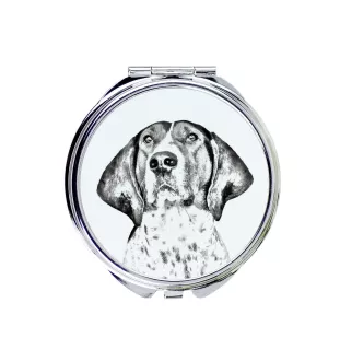 Treeing Walker Coonhound - Pocket mirror with a dog, personalized mirror for a purse, compact mirror with Art-Dog brand print.