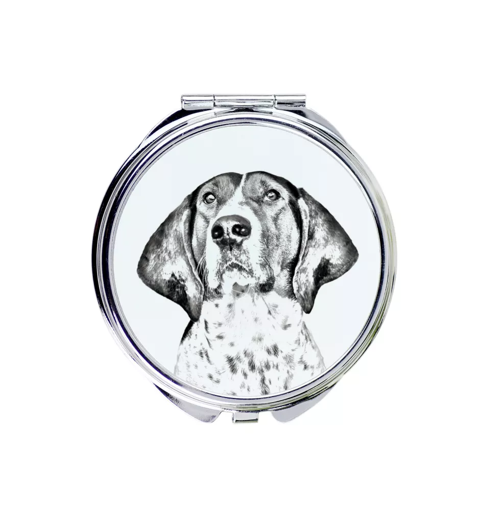 Treeing Walker Coonhound - Pocket mirror with a dog, personalized mirror for a purse, compact mirror with Art-Dog brand print.