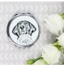 Treeing Walker Coonhound - Pocket mirror with a dog, personalized mirror for a purse, compact mirror with Art-Dog brand print.