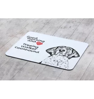 Treeing Walker Coonhound - mouse pad with print, personalized dog-themed mouse pad, unique gadget for an office worker by Art-Dog brand