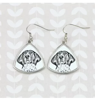 Treeing Walker Coonhound - dog earrings, hanging earrings with a picture, personalized jewelry with Art-Dog brand print