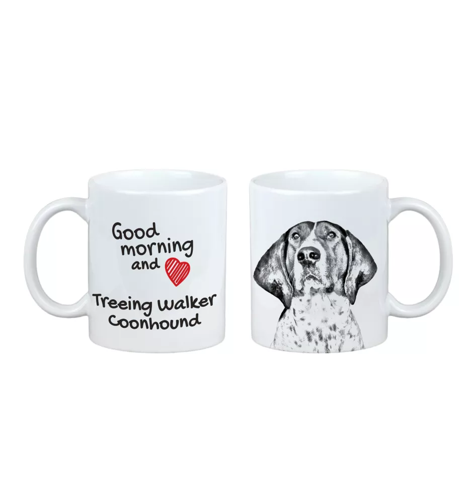 Treeing Walker Coonhound kubek z psem good morning Art-Dog