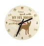 Toy Fox Terrier, American Toy Terrier, Amertoy - clock with a dog, wooden clock, wall clock for dog lovers, clock for desk and shelf, Art-Dog