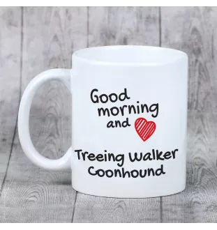 Treeing Walker Coonhound kubek z psem good morning Art-Dog