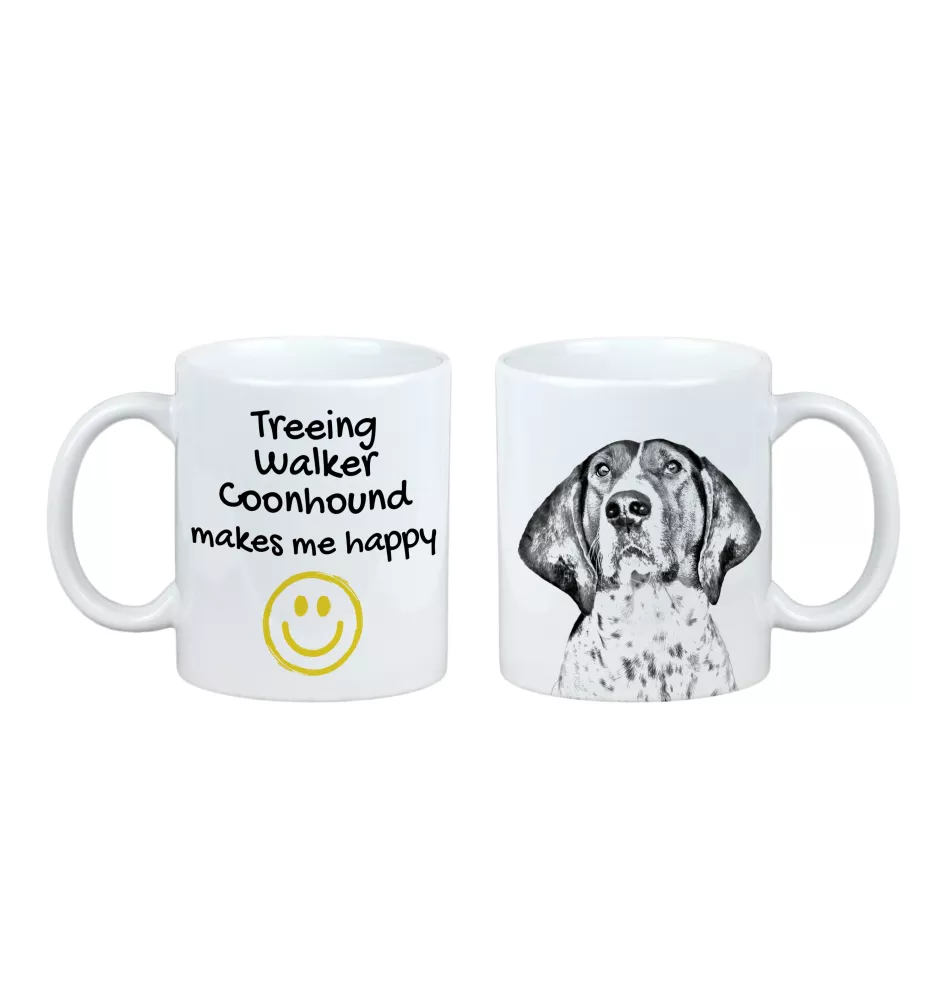 Treeing Walker Coonhound kubek z psem Makes me happy Art-Dog