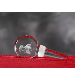 Tosa Inu - Bouchon de bouteille en cristal, bouchon de vin unique avec photo, cadeau personnalisé pour sommelier par la marque Art-Dog