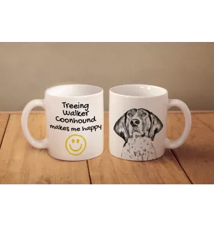 Treeing Walker Coonhound - cup with a dog, cheerful cup for a dog lover, personalized gift from the Art-Dog brand