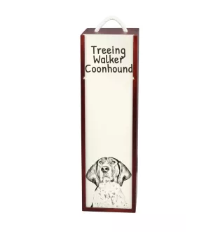 Treeing Walker Coonhound pudełko na wino z psem Art-Dog