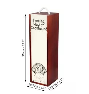 Treeing Walker Coonhound - Weinbox mit Hund, Alkoholbox mit Grafik, personalisierte Geschenkbox der Marke Art-Dog