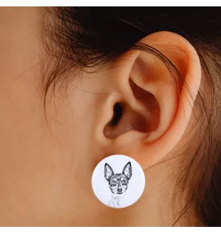Toy Fox Terrier, American Toy Terrier, Amertoy - einzigartige Hund-Ohrringe, Ihr Haustier als Schlüsselanhänger, Eigenmarke Art-Dog