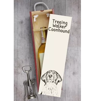 Treeing Walker Coonhound - Weinbox mit Hund, Alkoholbox mit Grafik, personalisierte Geschenkbox der Marke Art-Dog
