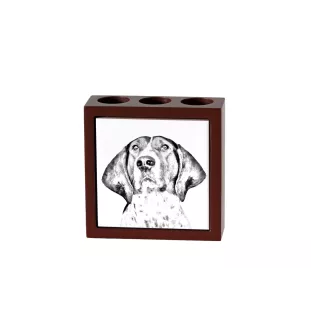 Treeing Walker Coonhound - pen holder with a dog, desk organizer with a print, personalized desk decoration from the Art-Dog brand.