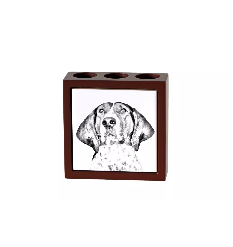 Treeing Walker Coonhound - pen holder with a dog, desk organizer with a print, personalized desk decoration from the Art-Dog brand.
