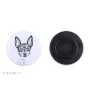 Toy Fox Terrier, American Toy Terrier, Amertoy Magnet mit einem Hundepfotenabdruck, außergewöhnlich leicht, starker Magnet, handgefertigtes Produkt der Marke Art-Dog