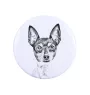 Toy Fox Terrier, American Toy Terrier, Amertoy Magnet mit einem Hundepfotenabdruck, außergewöhnlich leicht, starker Magnet, handgefertigtes Produkt der Marke Art-Dog