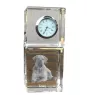 Tosa Inu, Tosa-Ken, Japanese Mastiff - crystal clock with a photo, a photo of a dog in crystal, personalized desk clock by Art-Dog brand