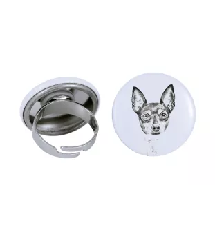Toy Fox Terrier, American Toy Terrier, Terrier américain de jouet - bijoux pour femmes avec l'image d'un chien, produit fait à la main, possibilité d'ajouter sa propre photo, marque Art-Dog