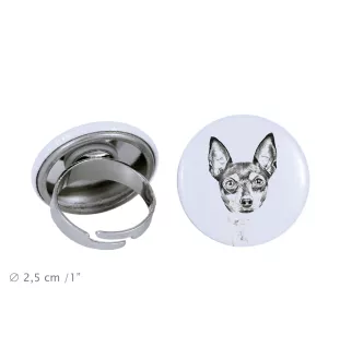 Toy Fox Terrier, American Toy Terrier, Terrier américain de jouet - bijoux pour femmes avec l'image d'un chien, produit fait à la main, possibilité d'ajouter sa propre photo, marque Art-Dog