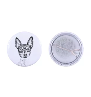 Toy Fox Terrier, American Toy Terrier, Terrier américain de jouet - badge avec votre chien, ajoutez votre propre photo, marque Art-Dog