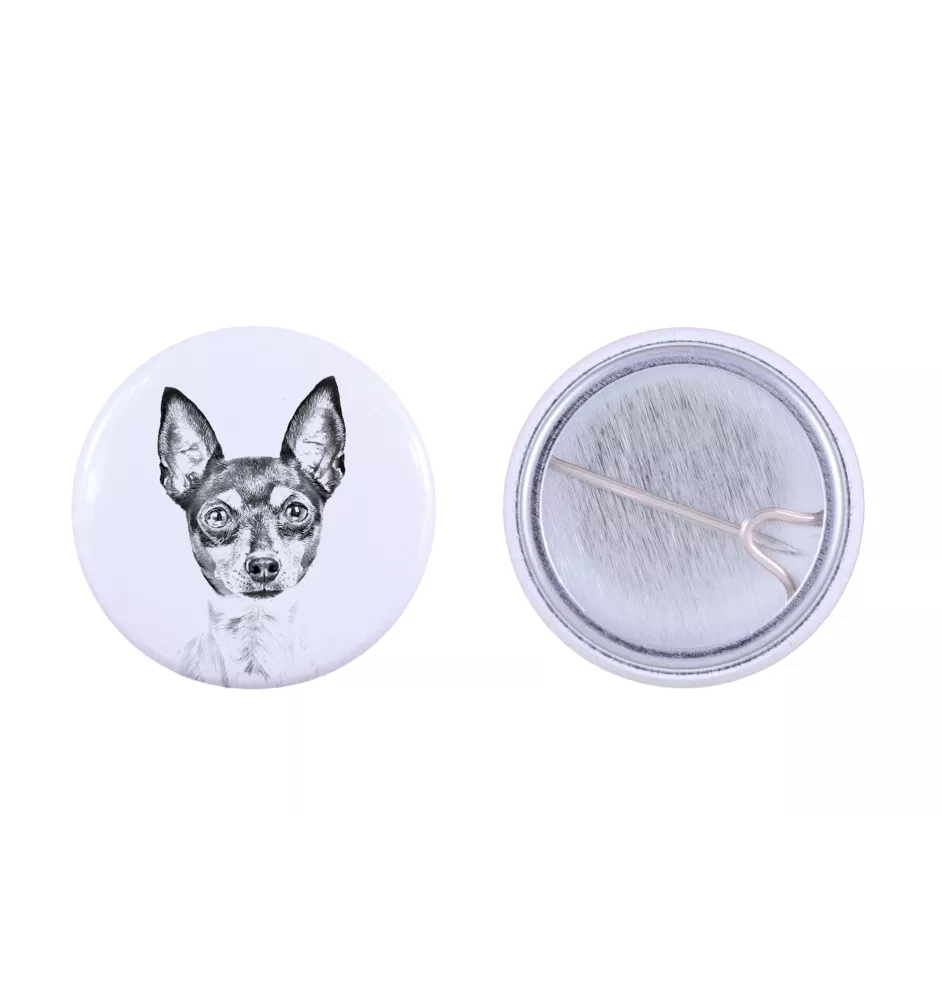 Toy Fox Terrier, American Toy Terrier, Terrier américain de jouet - badge avec votre chien, ajoutez votre propre photo, marque Art-Dog