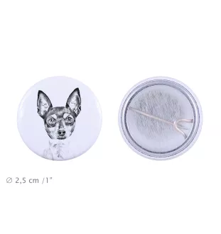 Toy Fox Terrier, American Toy Terrier, Terrier américain de jouet - badge avec votre chien, ajoutez votre propre photo, marque Art-Dog