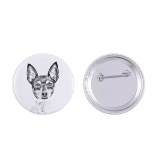 Toy Fox Terrier, American Toy Terrier, Amertoy - Anstecknadel mit Ihrem Hund, fügen Sie Ihr eigenes Foto hinzu, Marke Art-Dog