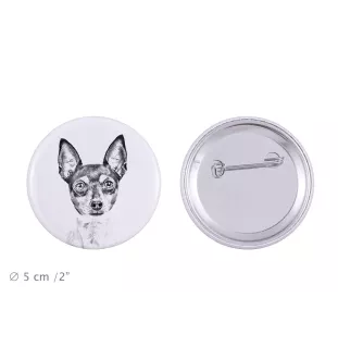 Amerykański toy terrier przypinka z psem duża Art-Dog
