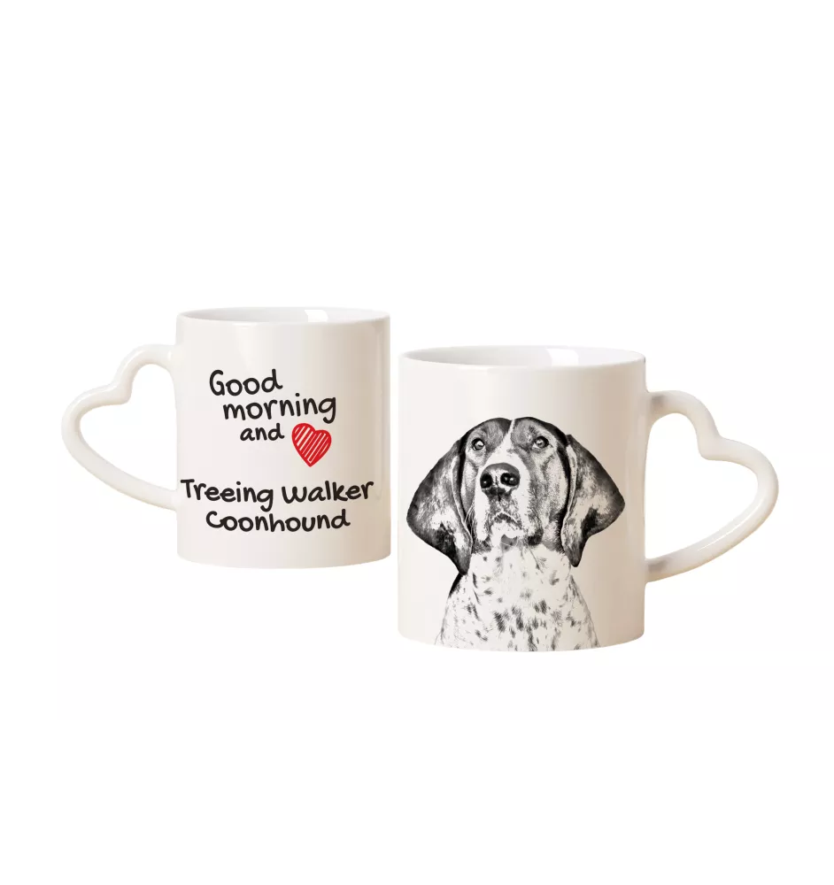 Treeing Walker Coonhound - cup with a dog, adorable cup with a heart-shaped handle, universal gift from the Art-Dog brand