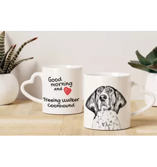 Treeing Walker Coonhound - tasse avec chien, une tasse adorable avec une anse en forme de cœur, un cadeau universel de la marque Art-Dog