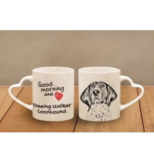 Treeing Walker Coonhound - tasse avec chien, une tasse adorable avec une anse en forme de cœur, un cadeau universel de la marque Art-Dog