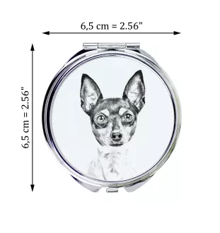 Amerykański toy terrier lusterko ze zdjęciem psa Art-Dog