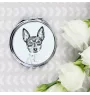 Toy Fox Terrier, American Toy Terrier, Amertoy - Pocket mirror with a dog, personalized mirror for a purse, compact mirror with Art-Dog brand print.