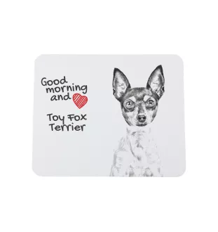 Toy Fox Terrier, American Toy Terrier, Amertoy - Mauspad mit Druck, personalisiertes Mauspad mit Hund, einzigartiges Gadget für Büroangestellte von Art-Dog.